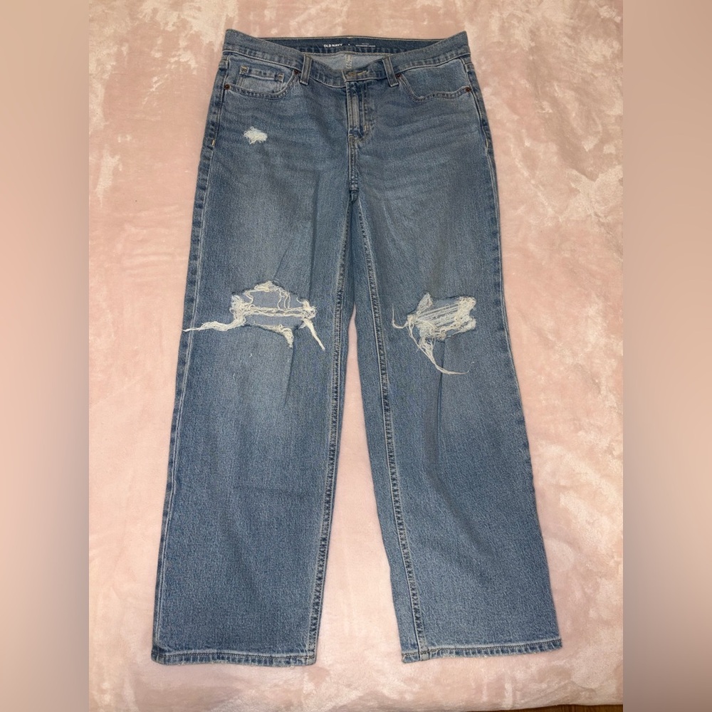 Old Navy Blue Distressed Jeans